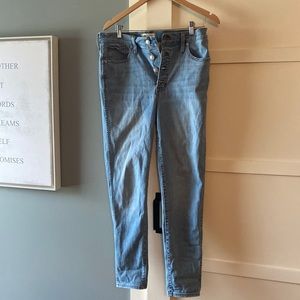 Madewell Light Denim Straight Leg with High button waist